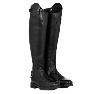 horze cleo womens shiny tall field boots - black - 6.5