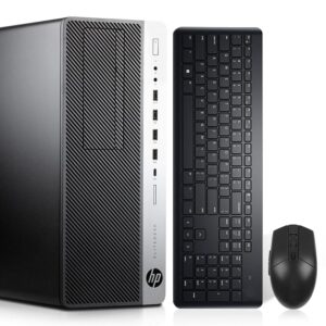 hp 800 g3 sff gaming desktop intel i5-6500 up to 3.60ghz 16gb 256gb nvme ssd + 2tb hdd gt1030 2gb built-in wi-fi 6 ax200 dual monitor support wireless keyboard and mouse win10 pro (renewed)
