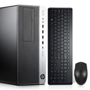 hp 800 g3 sff gaming desktop intel i7-6700 up to 4.00ghz 16gb 256gb nvme ssd + 2tb hdd gt1030 2gb built-in wi-fi 6 ax200 dual monitor support wireless keyboard and mouse win10 pro (renewed)