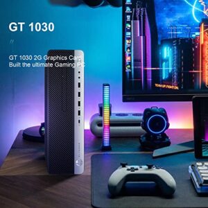 HP 800 G3 SFF Gaming Desktop Intel i7-6700 up to 4.00GHz 16GB 256GB NVMe SSD + 2TB HDD GT1030 2GB Built-in Wi-Fi 6 AX200 Dual Monitor Support Wireless Keyboard and Mouse Win10 Pro (Renewed)