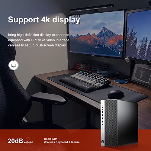 HP 800 G3 SFF Gaming Desktop Intel i5-6500 up to 3.60GHz 32GB New 1TB NVMe SSD + 2TB HDD GT1030 2GB Built-in Wi-Fi 6 AX200 Dual Monitor Support Wireless Keyboard and Mouse Win10 Pro (Renewed)