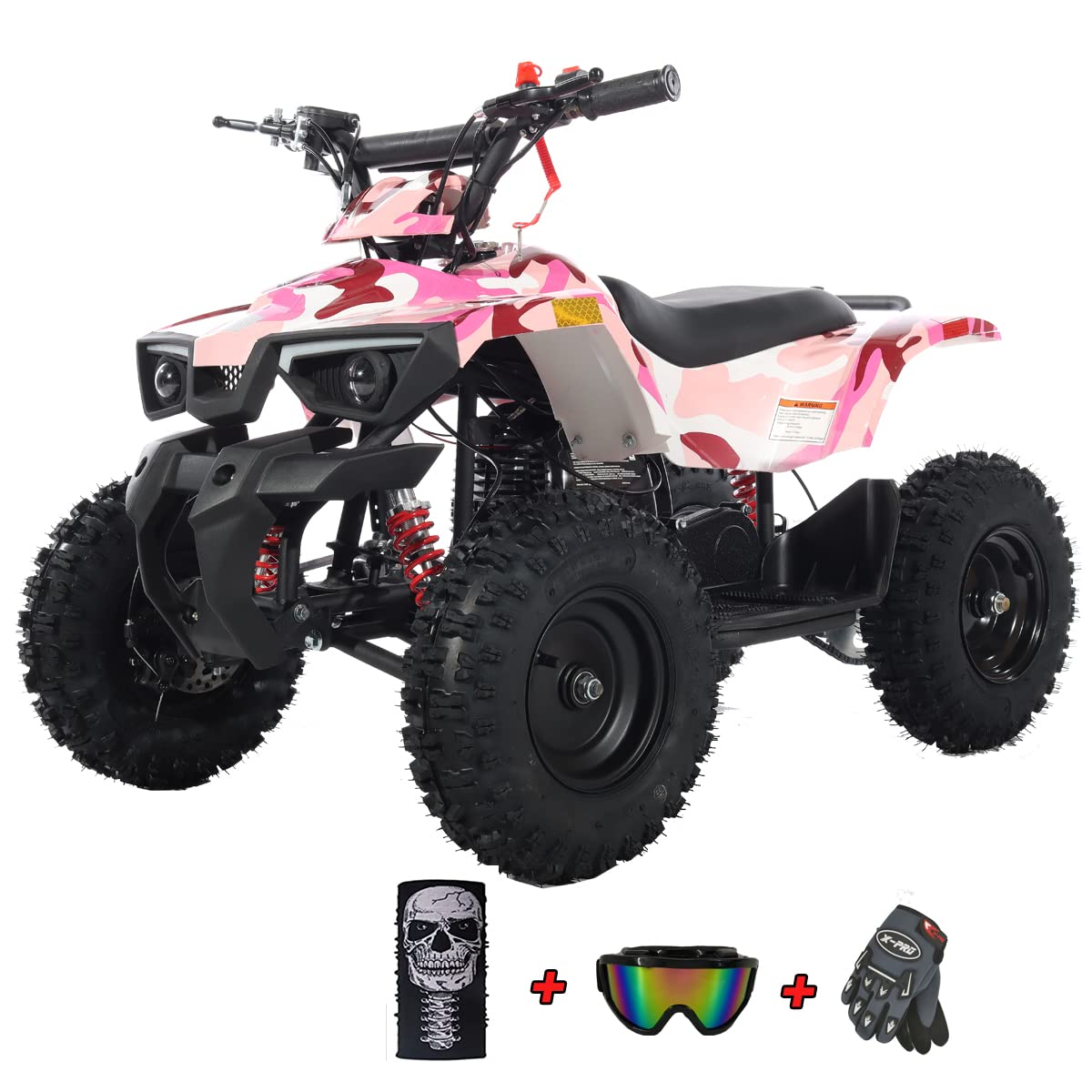 X-PRO Bolt 40cc ATV with Chain Transmission, Pull Start! Disc Brake! 6" Tires! (Pink Camo)