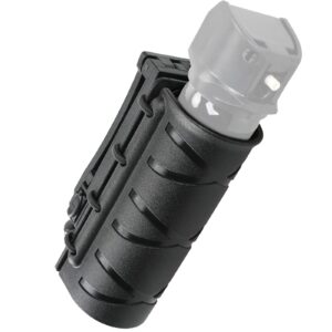 livans oc spray holster for duty belt, pepper spray holder police duty tactical pepper spray holster with elastic rope tightened oc holster for mk3 mk4 or 1.4"-1.5" diameter canister