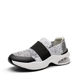 dream pairs women's comfortable walking shoes sdws2206w black/white