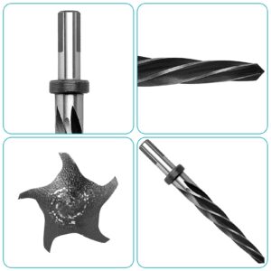 5/8" Drill Bridge/Construction Reamer with 1/2" Shank Chuck,HSS 5/8" Taper Bridge Reamer Bit Tool for Steel Metal Wood Alloy to Align Existing Hole and Enlarge Hole