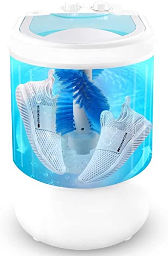 HAIFT Portable Mini Washing Machine Wash Shoes Wash Clothes and Spin-dry, Semi-Automatic, 10 lbs Capacity,Mini Washer for Apartments Camping Dorms Business Trip College Rooms (Color : Blue)
