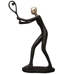 athletes statues,tennis player sculptures decoration for bookshelf office home (tennis)