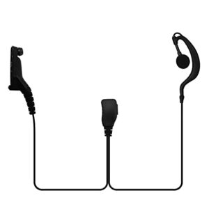 motorola apx 6000 earpiece compatible with motorola xpr 7550 7550e 7580e 6550 apx 4000 6000 7000 8000 walky talky/two way radio 【g-shape】 headset ear piece with mic