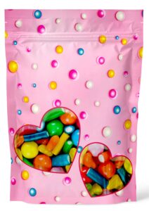 resealable standup bags 4x6 inches 100 pk – airtight, waterproof, zip lock seal and/or heat seal - opaque foil pouch - food grade bags for long shelf-life storage (medium, candy)