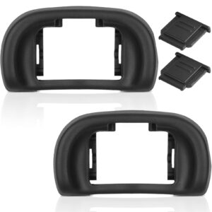 updated soft silicone camera eyepiece eyecup for sony a7iii a7ii a9 a7s a99ii a58 a7 a7r iv a7riii a7sii, 2pack camera hot shoe cover for sony + 2pack camera eye cup replacement for sony