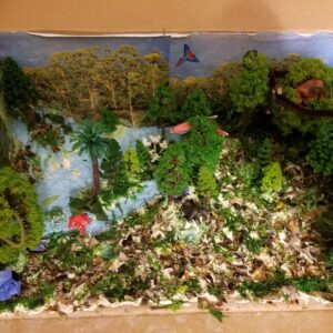 OrgMemory 70pcs Mixed Model Trees, Ho Scale Bushes with Animals Figures, Plastic Trees for Projects 1.5-6 inch(4-16 cm), Model Train Scenery