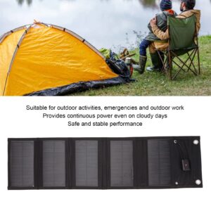 15W Foldable Portable Solar Panel, USB Solar Panel for Portable Power Station Generator Cell Phones Camera Lamp, Waterproof and Lightweight
