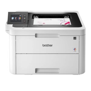 brother hl-l3270 cdw compact wireless digital color laser printer with nfc for home office, white - print only - 2.7" color touchscreen, 25 ppm, 2400 x 600 dpi, auto duplex printing, 250 sheet