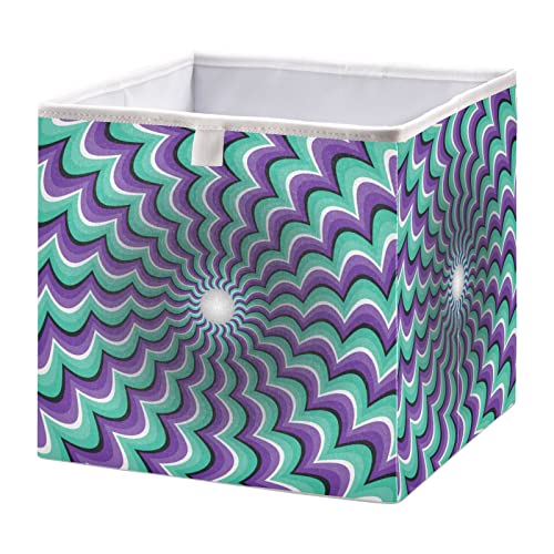 Colorful Vortex Storage Basket Storage Bin Square Collapsible Nursery Hamper Nursery Storage Hamper Organizer for Clothes Towels Magazine