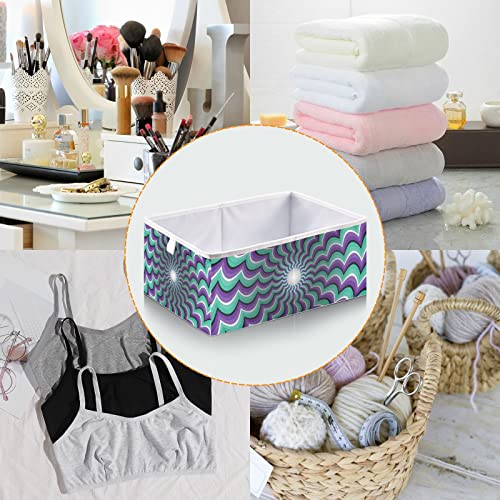 Colorful Vortex Storage Basket Storage Bin Square Collapsible Nursery Hamper Nursery Storage Hamper Organizer for Clothes Towels Magazine