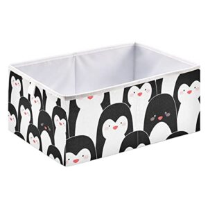 penguins storage basket storage bin rectangular collapsible nursery baskets large toy chest organizer for childrens toys playroom