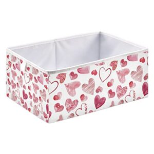 hearts storage basket storage bin rectangular collapsible storage box nursery storage hamper organizer for rooms playroom shelves