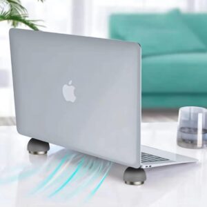 Laptop Cooling Pad,Portable Magnetic Laptop Cooling Stand Laptop Computer Small Invisible Cooler Ball (Dark Grey)