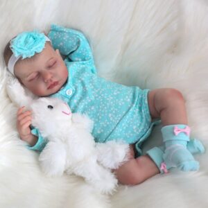wooroy realistic reborn baby dolls - 20 inch lifelike newborn baby doll girl real life baby dolls sleeping soft weighted reborn doll gift toys for 3+ years