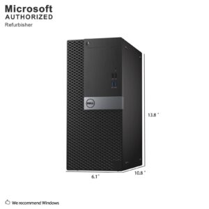 Dell OptiPlex 5040 Tower High Performance Business Desktop Computer, Intel Quad Core i7-6700 up to 4.0GHz, 32G RAM, 2T HDD, WiFi, BT, 4K Support, DP, HDMI, Windows 10 Pro 64 En/Sp/Fr(Renewed)