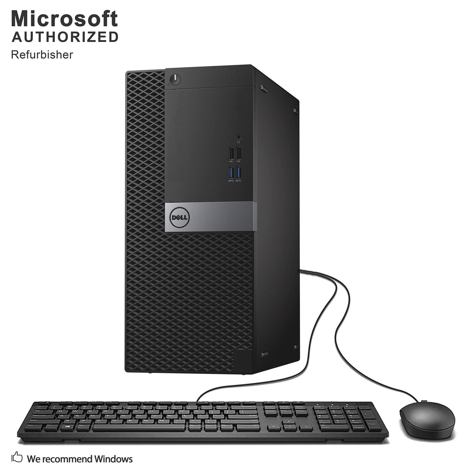 Dell OptiPlex 5040 Tower High Performance Business Desktop Computer, Intel Quad Core i7-6700 up to 4.0GHz, 32G RAM, 2T HDD, WiFi, BT, 4K Support, DP, HDMI, Windows 10 Pro 64 En/Sp/Fr(Renewed)