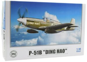 premium hobbies p-51b ding hao 1:48 plastic model airplane kit 136v