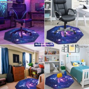 HiiARug Chair Mat for Hardwood Floor Noise Cancelling Gaming Chair Mat Octagon Anti-Slip Office Chair Mat for Carpet Desk Chair Mat Computer Chair Mat for Office Gaming Room