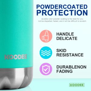 koodee Small Water Bottle 9 oz Stainless Steel Double Wall Vacuum Insulated Water Bottle BPA Free-Reusable Metal Leak Proof Water Flask (Black)