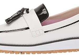 FootJoy Women's FJ Sandy Golf Shoe, White/Black, 9 Wide