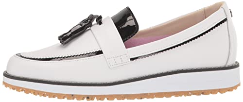 FootJoy Women's FJ Sandy Golf Shoe, White/Black, 9 Wide