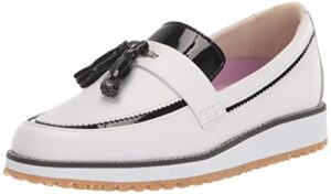 footjoy women's fj sandy golf shoe, white/black, 9 wide