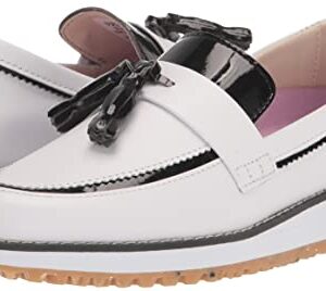 FootJoy Women's FJ Sandy Golf Shoe, White/Black, 9 Wide