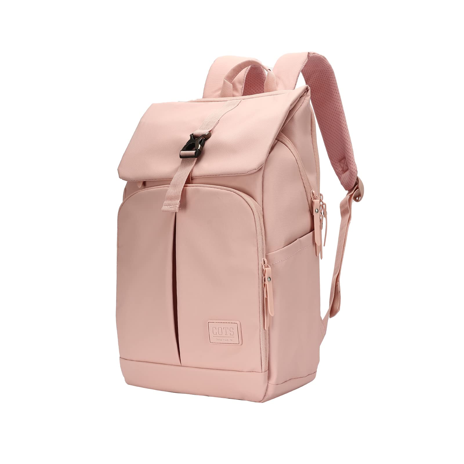 COTS Womens Backpack, Pink Laptop Backpack for Work Business Travel Backpack Fits 15.6 Inch Computer Fashion Casual Daypack Gifts for Women