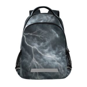 glaphy lightning grey backpack for boys girls kids, laptop bookbag lightweight travel daypack school backpacks