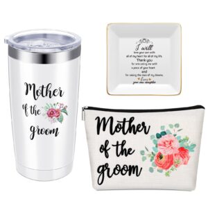 mother of the groom gifts mother of the bride tumblers mug makeup bags mother cosmetic bags mother jewelry tray ceramic jewelry holder dish trinket box for mom engagement party (mother of the groom)