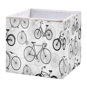 kigai storage basket cubes 11 in ,bicycle bike print foldable fabric bins shelves toy storage box closet organizers for nursery,utility room, storage room179