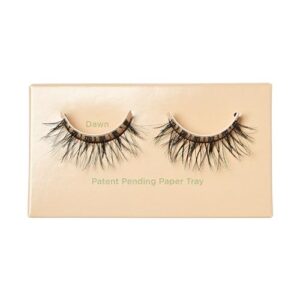 KISS Sister Nature False Eyelashes, Dawn', 12 mm, 100% Natural Hair, Recyclable Paper Box, Printed with Soy Ink, Cruelty Free, Vegan, Includes 1 Pair of Reusable Strip Lashes