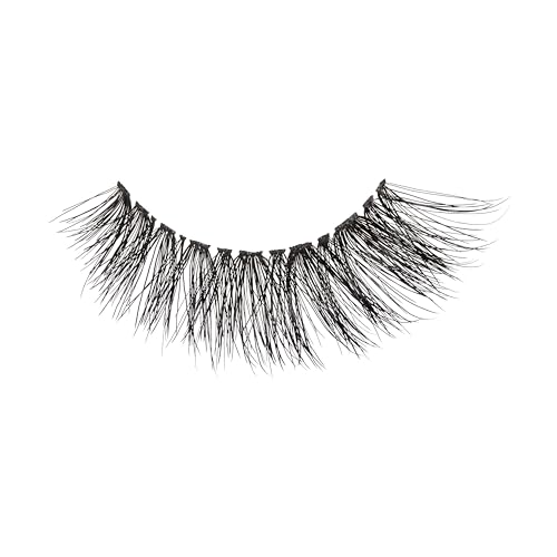 KISS Sister Nature False Eyelashes, Sage', 12 mm, 100% Natural Hair, Recyclable Paper Box, Printed with Soy Ink, Cruelty Free, Vegan, Includes 1 Pair of Reusable Strip Lashes