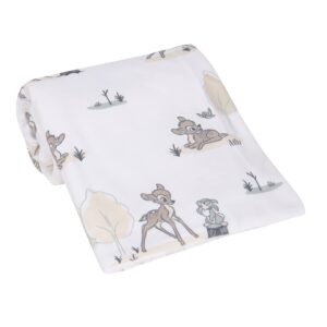 Lambs & Ivy Disney Baby Bambi & Thumper White Minky/Fleece Deer Baby Blanket