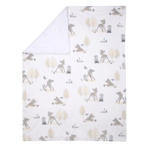 Lambs & Ivy Disney Baby Bambi & Thumper White Minky/Fleece Deer Baby Blanket