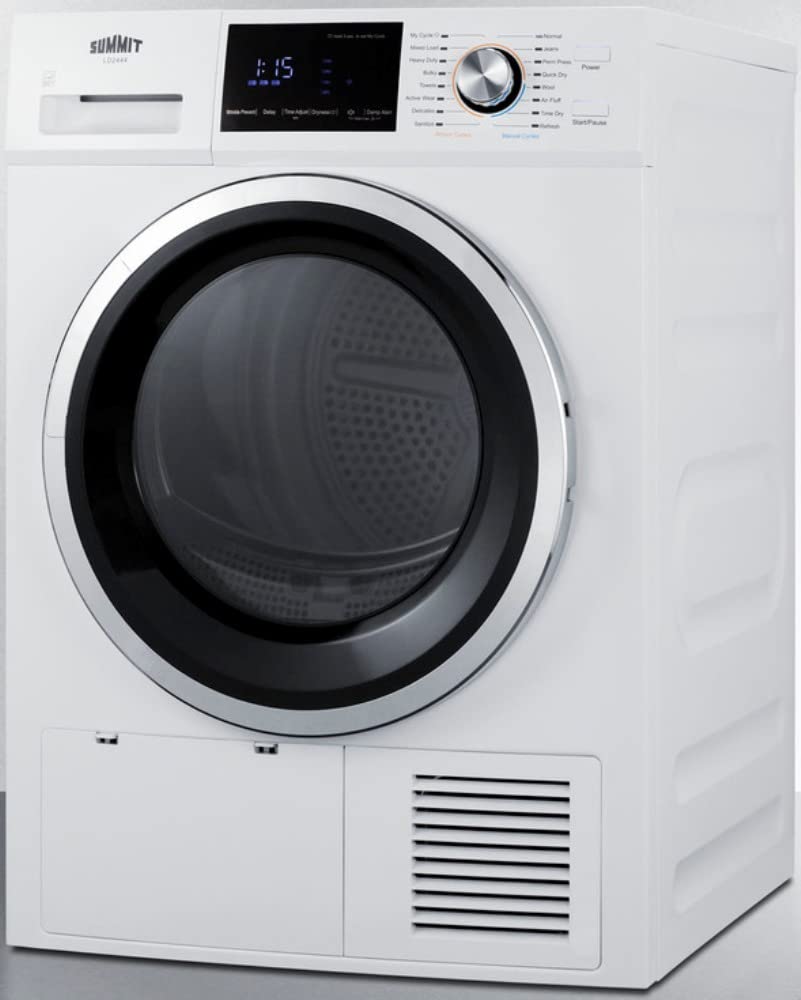 4.4 cu ft Front Load Dryer w/Glass Window - 15 Settings, 220v/1ph, White