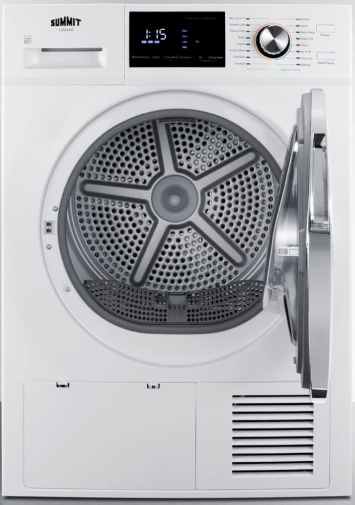 4.4 cu ft Front Load Dryer w/Glass Window - 15 Settings, 220v/1ph, White