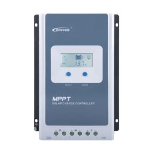 epever mppt solar charge controller tracer1210an, 10a, 12/24v auto work; max pv input power 130w @12v battery or 260w @24v battery. support gel agm flooded sealed lithium batteries, gray and white