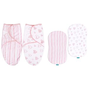 bassinet sheets compatible with halo bassinet swivel, glide sleeper & baby swaddles 0-3 months for girls