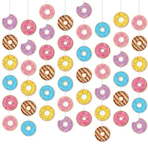 donut birthday party banners donut garland kit donuts hanging swirl donut grow up party supplies decorations donut paper cutouts for baby shower party home classroom favor supplies decor