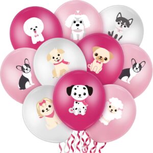 36 pieces puppy balloons 12 inch dog latex balloon dog balloons dog print balloon pack decorations dog theme party supplies for birthday baby shower pets theme party (cute style)