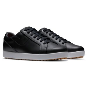 FootJoy Women's FJ Links Golf Shoe, Black/Black, 8