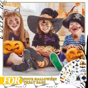 640 Pcs 80 Sheets Halloween Temporary Tattoos for Kids Halloween Waterproof Temporary Stickers for Halloween Makeup Halloween Party Favors for Kids Goody Bag Stuffers(Bat)