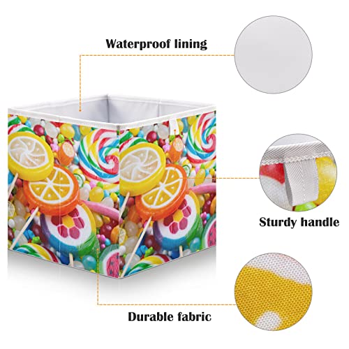 Round Candy Storage Basket Storage Bin Rectangular Collapsible Shelves Basket Shelves Cloth Baskets Organizer for Boys Girls Toys