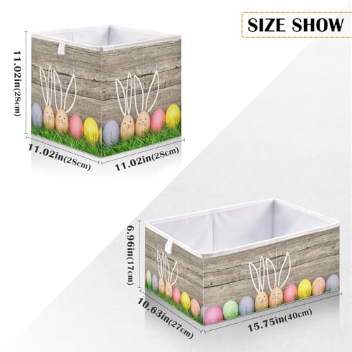 Easter Bunny Egg Storage Basket Storage Bin Square Collapsible tag1 tag2 Organizer for tag3